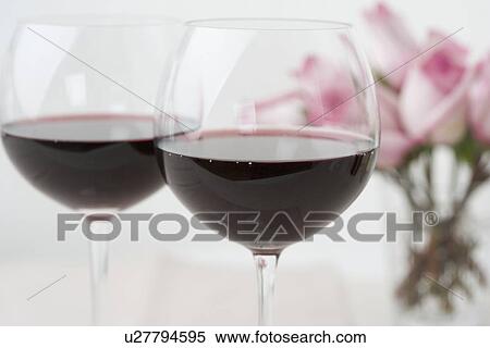 Closeup of wineglasses with flowers View Large Photo Image Stock Photography - Closeup of wineglasses with flowers. Fotosearch