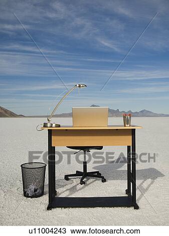 Desk with laptop on salt flats, Salt Flats, Utah, United States View Large Photo Image Stock Image - Desk with laptop on salt flats, Salt Flats, Utah, United States. Fotosearch