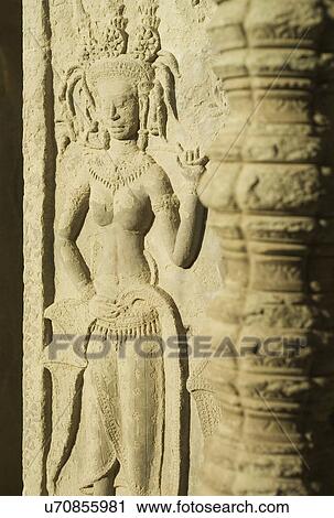 Detail at ancient Temple Angkor Wat Cambodia Khmer  View Large Photo Image Stock Image - Detail at ancient Temple Angkor Wat Cambodia Khmer . Fotosearch