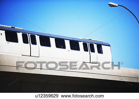 Stock Photo - Elevated train. Fotosearch