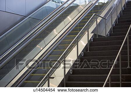 Picture - escalator. Fotosearch