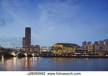 Esplanade Marina Promenade and Theatres on the Bay Singapore River Singapore View Large Photo Image Stock Image - Esplanade Marina Promenade and Theatres on the Bay Singapore River Singapore. Fotosearch