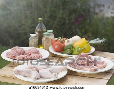 Food ready for the barbeque View Large Photo Image Stock Image - Food ready for the barbeque. Fotosearch