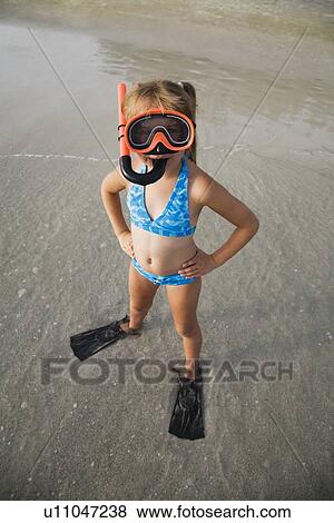 Girl wearing snorkeling gear, Florida, United States View Large Photo Image Stock Photo - Girl wearing snorkeling gear, Florida, United States. Fotosearch