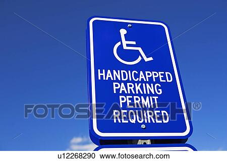 Stock Image - Handicapped Parking sign. Fotosearch