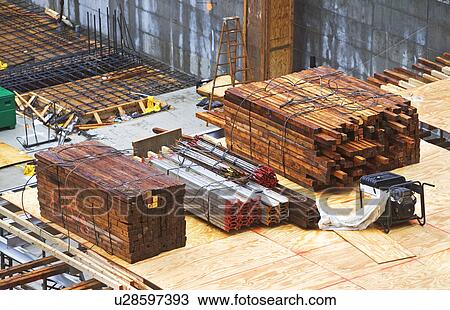 Stock Image - High angle view of construction site. Fotosearch