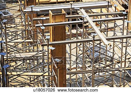 High angle view of construction site View Large Photo Image Stock Photograph - High angle view of construction site. Fotosearch