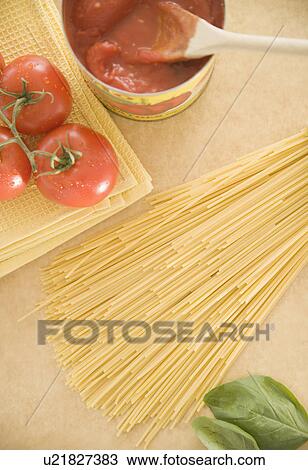 High angle view of pasta and tomatoes View Large Photo Image Stock Image - High angle view of pasta and tomatoes. Fotosearch
