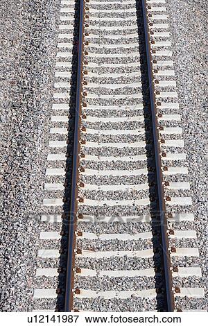High angle view of railroad tracks View Large Photo Image Stock Photo - High angle view of railroad tracks. Fotosearch