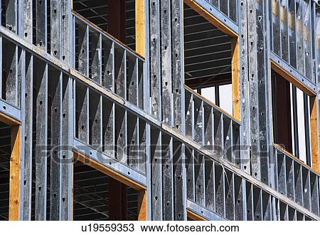 Stock Image - Low angle view of construction site. Fotosearch