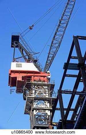 Low angle view of crane View Large Photo Image Stock Image - Low angle view of crane. Fotosearch
