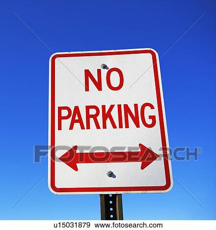 Low angle view of No Parking sign View Large Photo Image Stock Photo - Low angle view of No Parking sign. Fotosearch