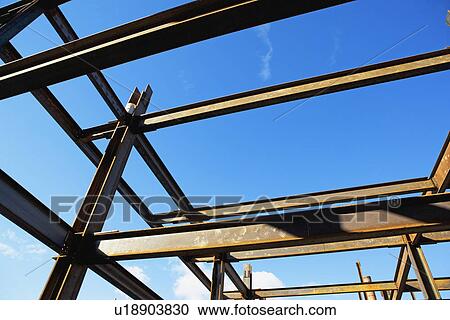 Stock Image - Low angle view of steel girders. Fotosearch