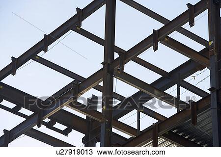 Low angle view of steel girders View Large Photo Image Stock Image - Low angle view of steel girders. Fotosearch