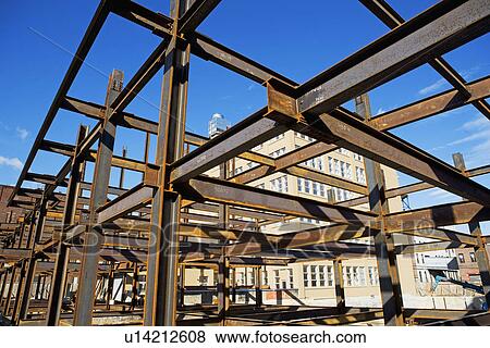 Low angle view of steel girders View Large Photo Image Stock Photo - Low angle view of steel girders. Fotosearch