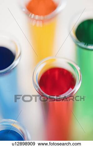 Stock Photo - Multi-colored liquids in vials. Fotosearch