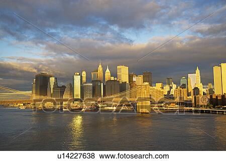 New York City skyline and Brooklyn Bridge View Large Photo Image Stock Photo - New York City skyline and Brooklyn Bridge. Fotosearch
