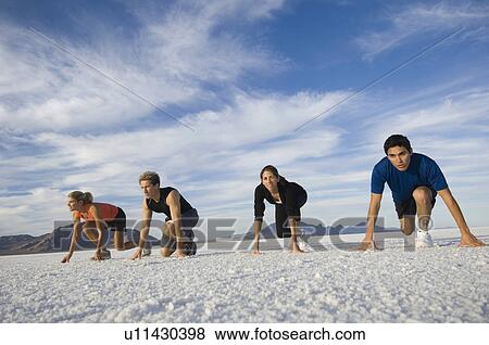 People at starting line on salt flats, Utah, United States View Large Photo Image Stock Photo - People at starting line on salt flats, Utah, United States. Fotosearch