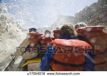 People white water rafting View Large Photo Image Stock Photo - People white water rafting. Fotosearch