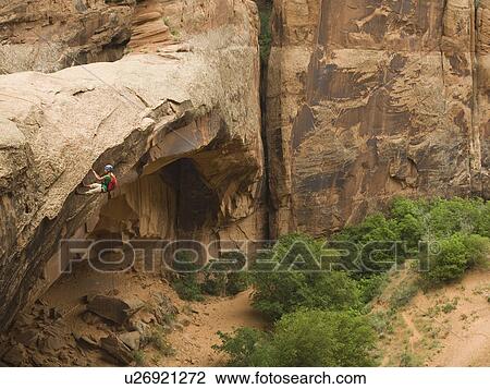 Person canyon rappelling View Large Photo Image Stock Image - Person canyon rappelling. Fotosearch
