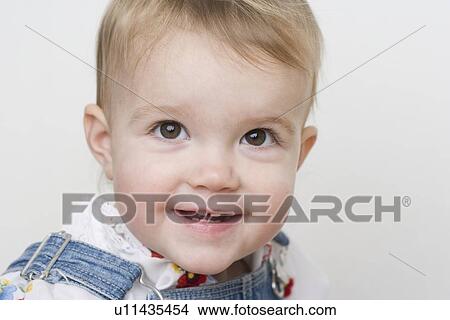 Picture - Portrait of a female toddler. Fotosearch