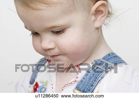 Stock Image - Portrait of a female toddler. Fotosearch