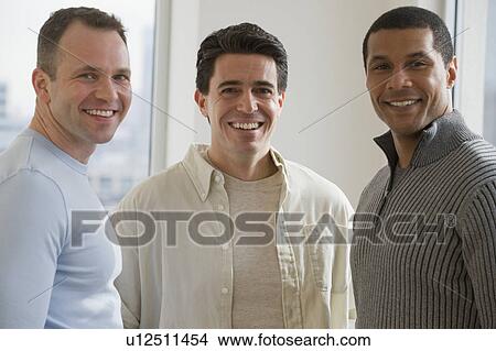 Picture - Portrait of multi-ethnic men. Fotosearch