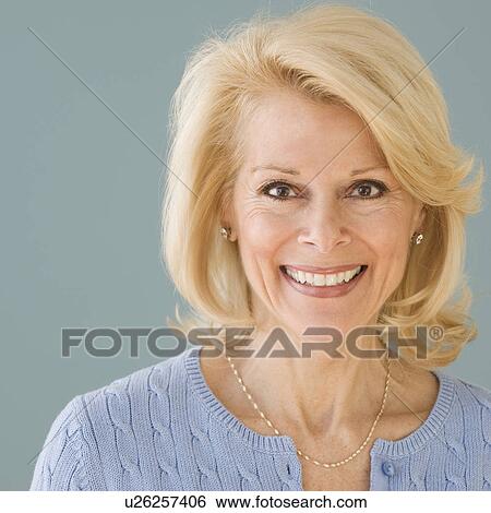 Stock Photograph - Portrait of senior woman. Fotosearch