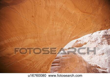 Stock Image - Red Rock at Sand Dunes Arch Arches National Park Moab Utah USA. Fotosearch