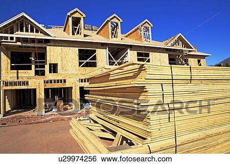 Residential construction site View Large Photo Image Stock Photograph - Residential construction site. Fotosearch