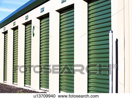 Row of outdoor self storage units View Large Photo Image Stock Image - Row of outdoor self storage units. Fotosearch