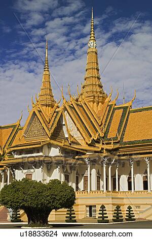 Royal Palace Phnom Penh Cambodia Khmer View Large Photo Image Picture - Royal Palace Phnom Penh Cambodia Khmer. Fotosearch
