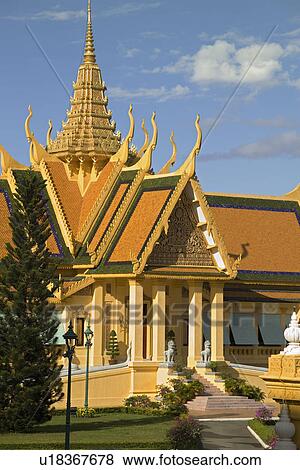 Royal Palace Phnom Penh Cambodia Khmer View Large Photo Image Stock Photo - Royal Palace Phnom Penh Cambodia Khmer. Fotosearch