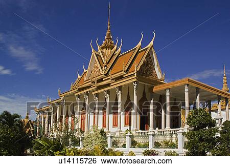 Royal Palace Phnom Penh Cambodia Khmer View Large Photo Image Stock Photograph - Royal Palace Phnom Penh Cambodia Khmer. Fotosearch