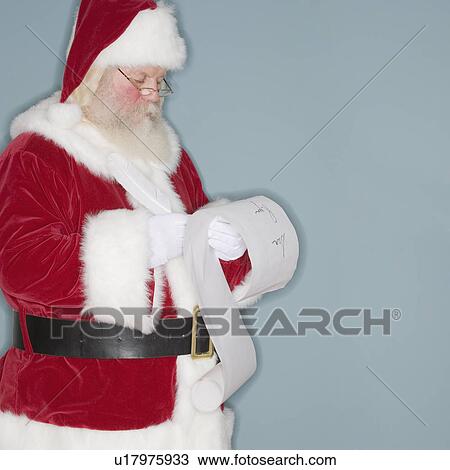 Santa Claus reading list of names View Large Photo Image Stock Image - Santa Claus reading list of names. Fotosearch