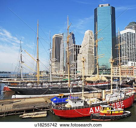 Stock Image - Seaport, New York City. Fotosearch