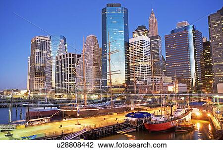 Stock Image - Seaport, New York City. Fotosearch