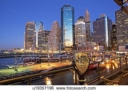 Seaport, New York City View Large Photo Image Stock Photograph - Seaport, New York City. Fotosearch
