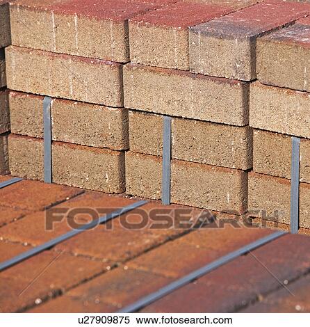 Stock Photography - Stacks of bricks. Fotosearch
