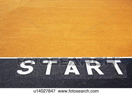 Starting line painted on asphalt View Large Photo Image Stock Photo - Starting line painted on asphalt. Fotosearch