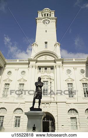 Statue of Stamford Raffles Victoria Theatre Singapore View Large Photo Image Stock Photo - Statue of Stamford Raffles Victoria Theatre Singapore. Fotosearch