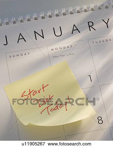 Sticky note on calendar View Large Photo Image Stock Photo - Sticky note on calendar. Fotosearch