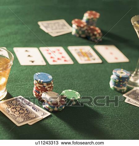 Stock Image - Still life of a poker game. Fotosearch