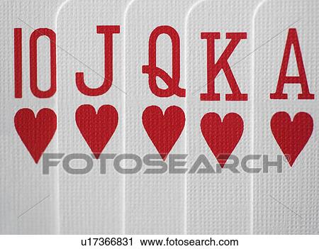Stock Image - Still life of a winning hand. Fotosearch