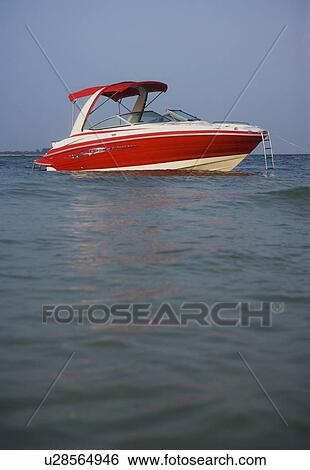 Stock Photograph - Surface shot of boat in water, Florida, United States. Fotosearch