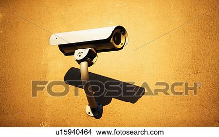 Surveillance camera on wall View Large Photo Image Picture - Surveillance camera on wall. Fotosearch