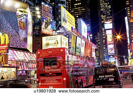 Stock Photo - Traffic in Times Square, New York City. Fotosearch