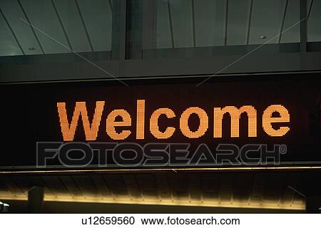 Stock Image - welcome sign. Fotosearch