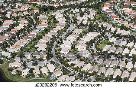 aerial view of housing community View Large Photo Image Stock Photography - aerial view of housing community. Fotosearch