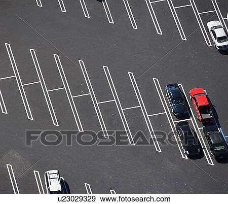 aerial view of parking lot, spaces View Large Photo Image Stock Photo - aerial view of parking lot, spaces. Fotosearch